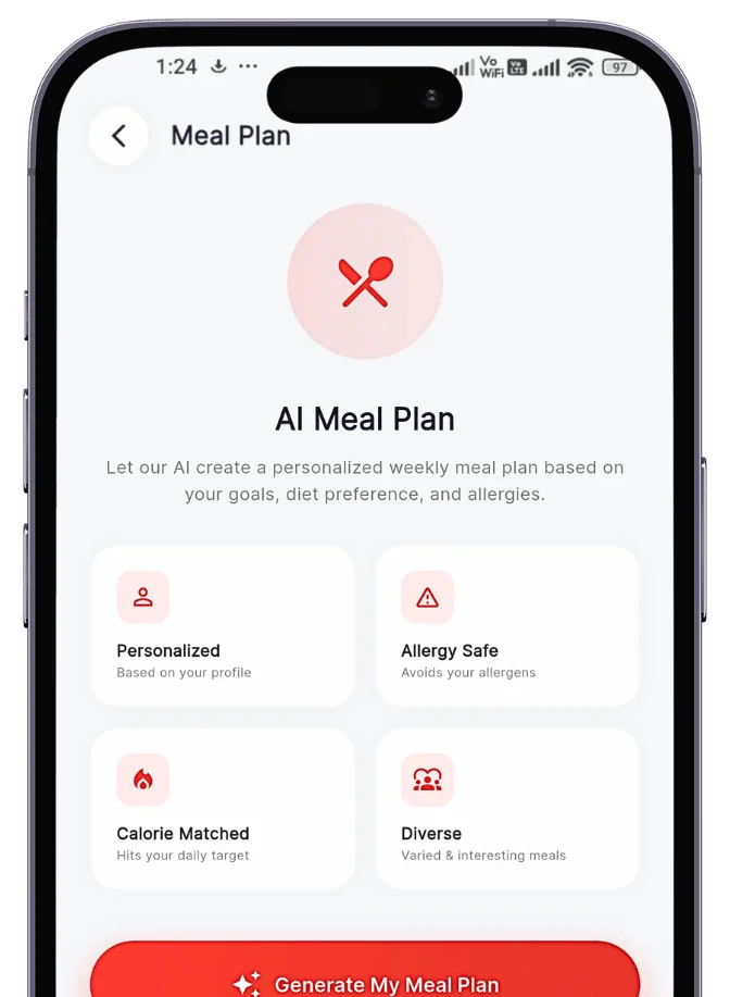 NutriNudge AI meal plan generator